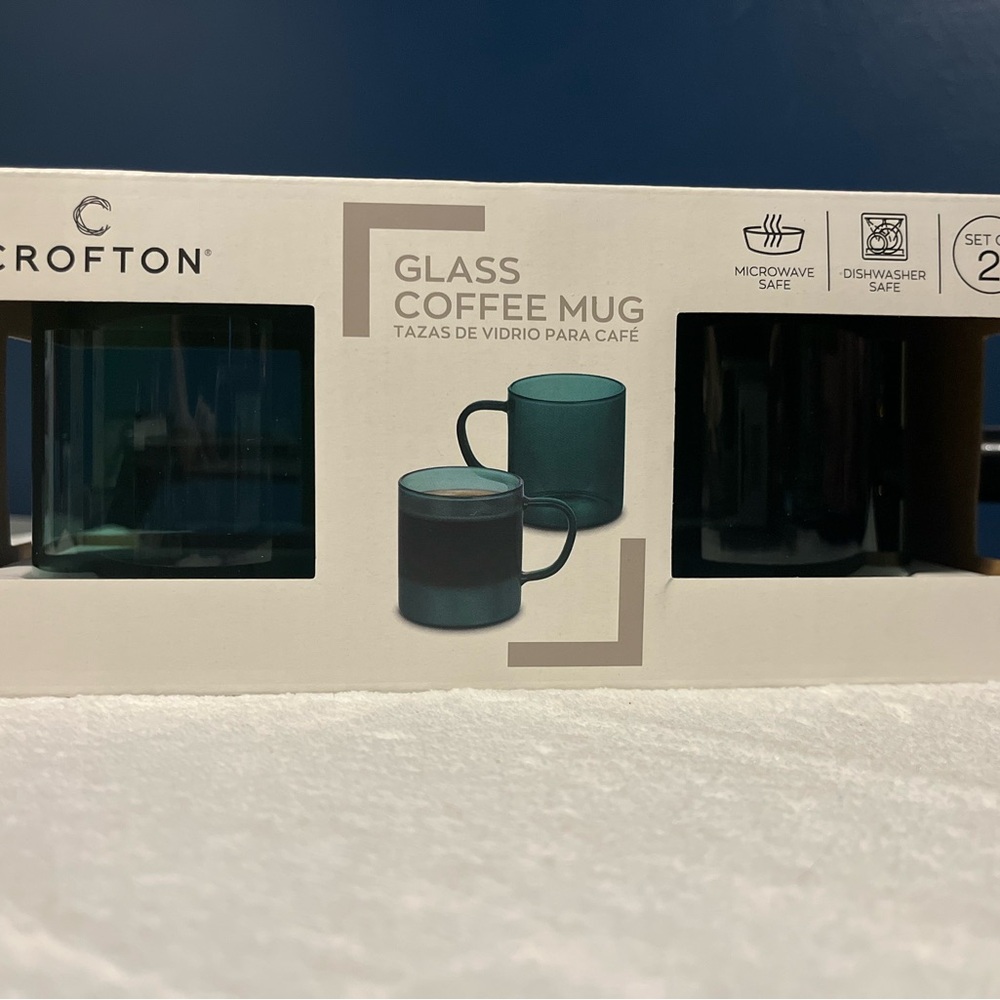 Crofton Glass Coffee Mug Set